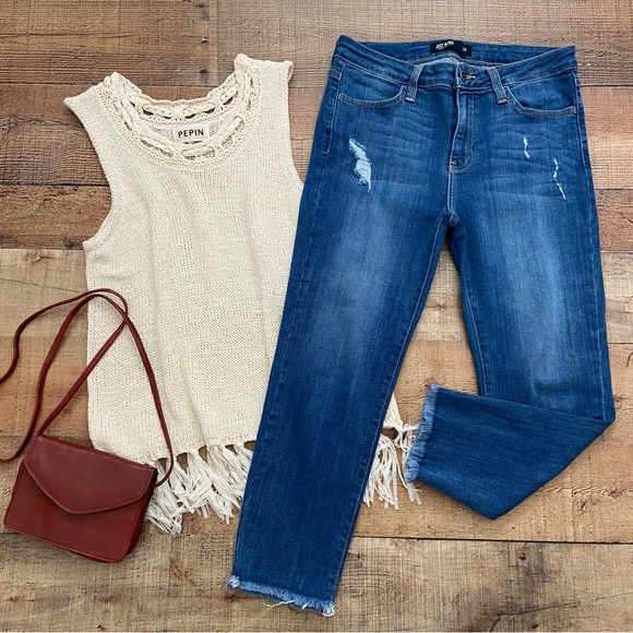 Denim - JUST BLACK Ancil Frayed Hem Short Jeans